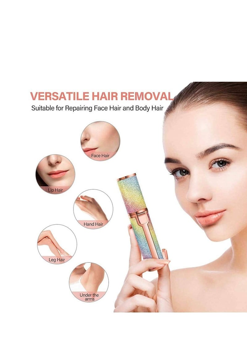 جهاز إزالة الشعر المحمول بدون ألم – جهاز كهربائي 2 في 1 لإزالة شعر الوجه والحواجب للنساء – قابل لإعادة الشحن-004 - Image 2