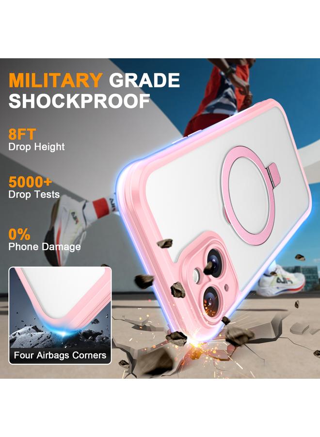 اس-توب جراب لهاتف iPhone 14 / 13 Skin Feel MagSafe Holder 360 جراب كامل للجسم - Image 3