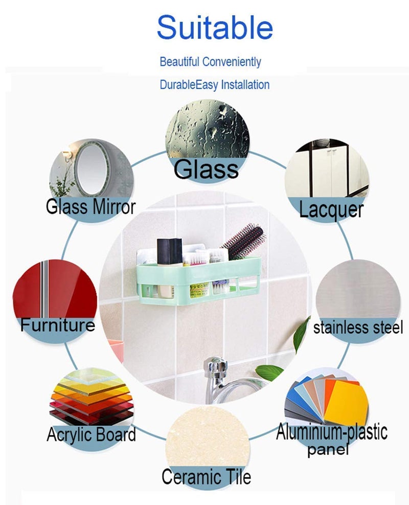 Flipco Plastic Double Layer Soap Box Hanging Tray and Bathroom Organization Storage Shelf Rack Basket for Shampoo; Conditioner and Soap - White (Bathroom SHELVE) - Image 5