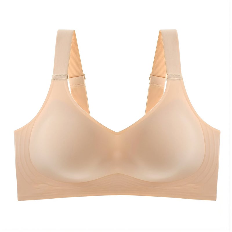 High Durability Seamless Wireless Bra Long Lasting No Deform Black Size M - Image 2