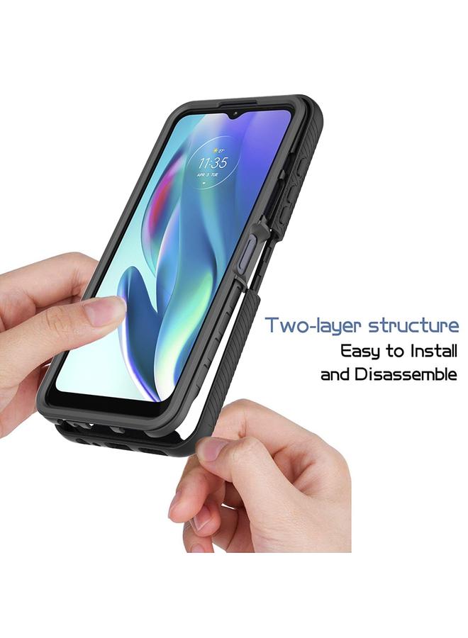 اس-توب جراب لهاتف Motorola Moto G50 5G Starry Sky بلون سادة مقاوم للصدمات من البولي كربونات + جراب هاتف TPU - Image 4