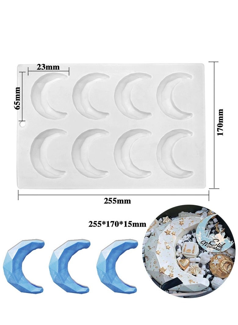 Y&D Moon Shape Silicone Cake Mold For Ramadan 
