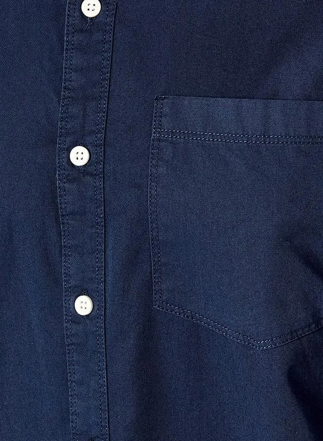 لي كوبر Lee Cooper Regular Fit Collared Long Sleeves Shirt