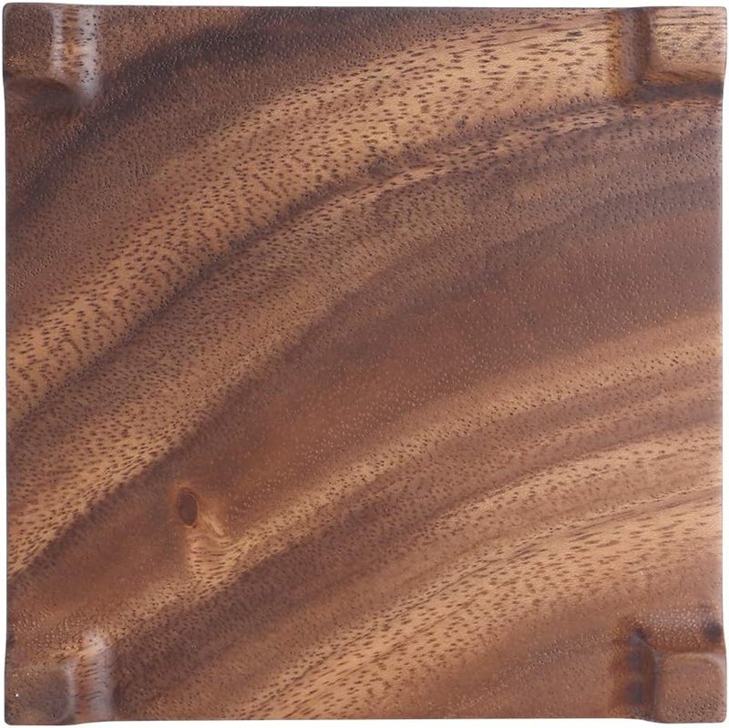 Household Innovative Walnut Square Teapot Mat, Heat Insulation Coaster for Teapot and Cups, Natural Wood Teapot Pad with Metal Frame for Living Room and Tea Room - Image 3