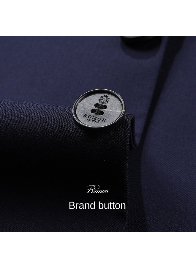 ROMON بدلة رجالية من ثلاث قطع [بدلة + سترة + بنطلون] مجموعة بدلة زفاف رسمية للرجال - Image 5