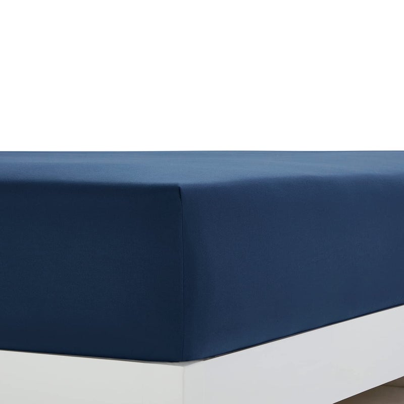 Clara Clark 1800 Premier Series 4pc Bed Sheet Set - King, Navy Blue - Image 3