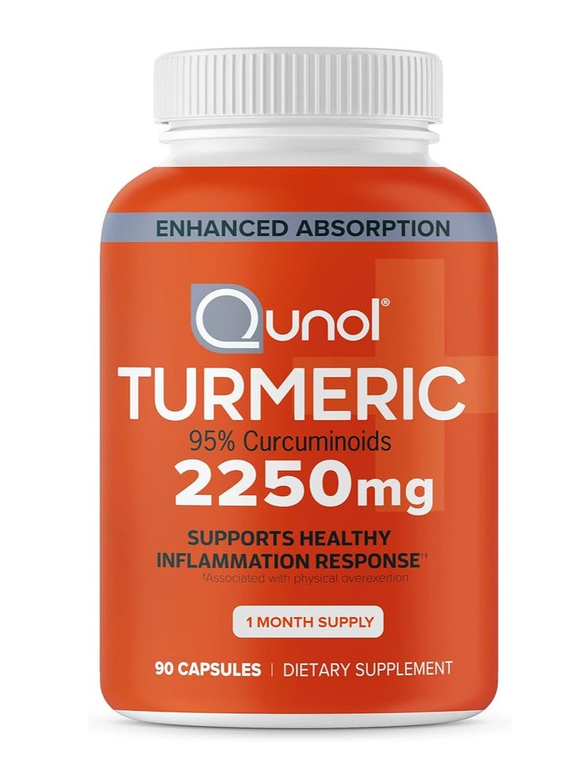 rmeric Curcumin with Black Pepper, 2250mg 90 Vegetarian Capsules