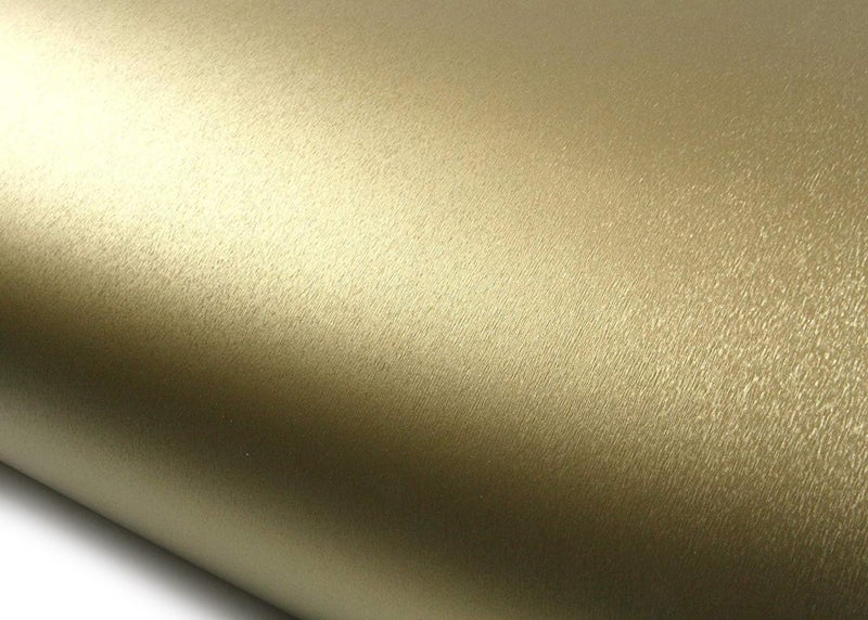 ROSEROSA Peel and Stick Brushed Faux Metal Architectural Film Self-Adhesive Vinyl Film Wallpaper Door Wrap Counter Top Border Mirror Molding Trim MG237