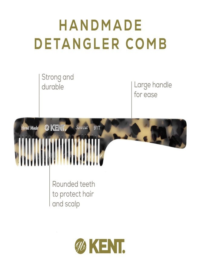 Kent 91TW Detangler Combs for Women Wide Tooth Hair Comb for Curly and Wavy Hair, Wide Tooth Combs and Wet Hair Comb, Large Handle Wide Tooth Shower Comb for Hair for Effective Detangling Kent Comb - Image 4