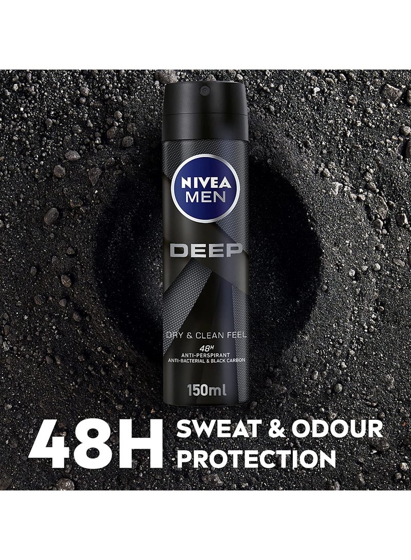 NIVEA Men Deep Dark Wood Anti-Perspirant Spray 150ml - Image 2