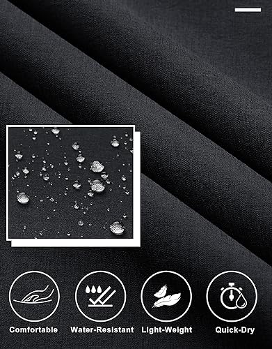 Libin Mens Golf Pants Stretch Work Dress Pants 30" Quick Dry Lightweight Business Casual Pants for Men Comfy Water Resistant with Pockets, Black, 36W x 30L - Image 4