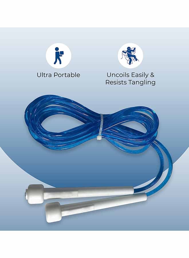 anythingbasic. Ab. German Technology Tangle Free Skipping Rope with Compact Design | Blue | Material : Rubber and Foam | Speed Rope is Ideal for Speed Jumping, Boxing, Cardio Endurance for Men and Women  - Image 2