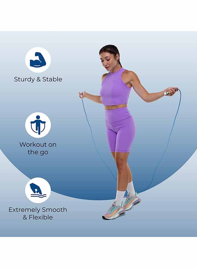 anythingbasic. Ab. German Technology Tangle Free Skipping Rope with Compact Design | Blue | Material : Rubber and Foam | Speed Rope is Ideal for Speed Jumping, Boxing, Cardio Endurance for Men and Women  - Image 4