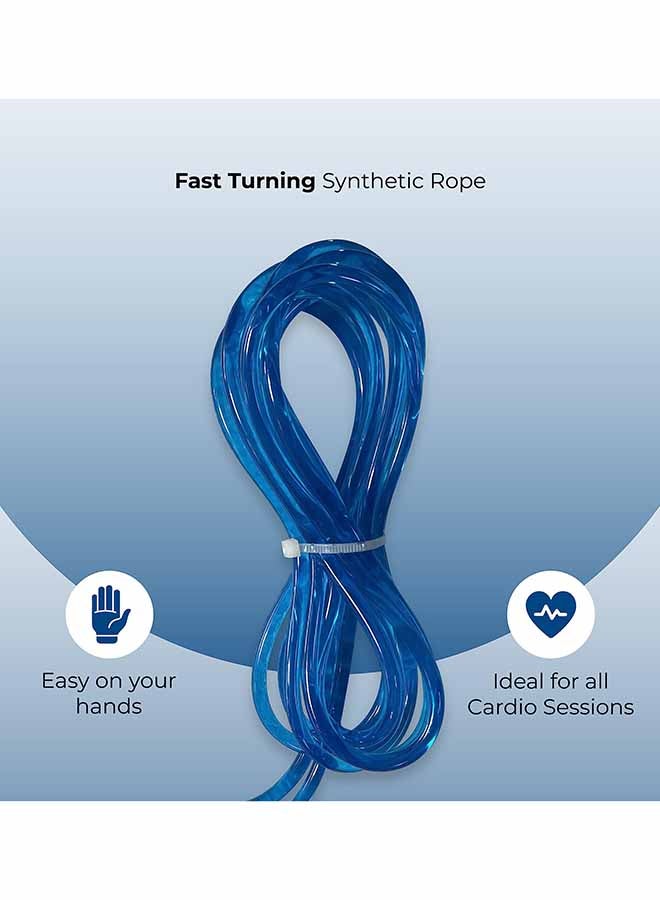 anythingbasic. Ab. German Technology Tangle Free Skipping Rope with Compact Design | Blue | Material : Rubber and Foam | Speed Rope is Ideal for Speed Jumping, Boxing, Cardio Endurance for Men and Women  - Image 3