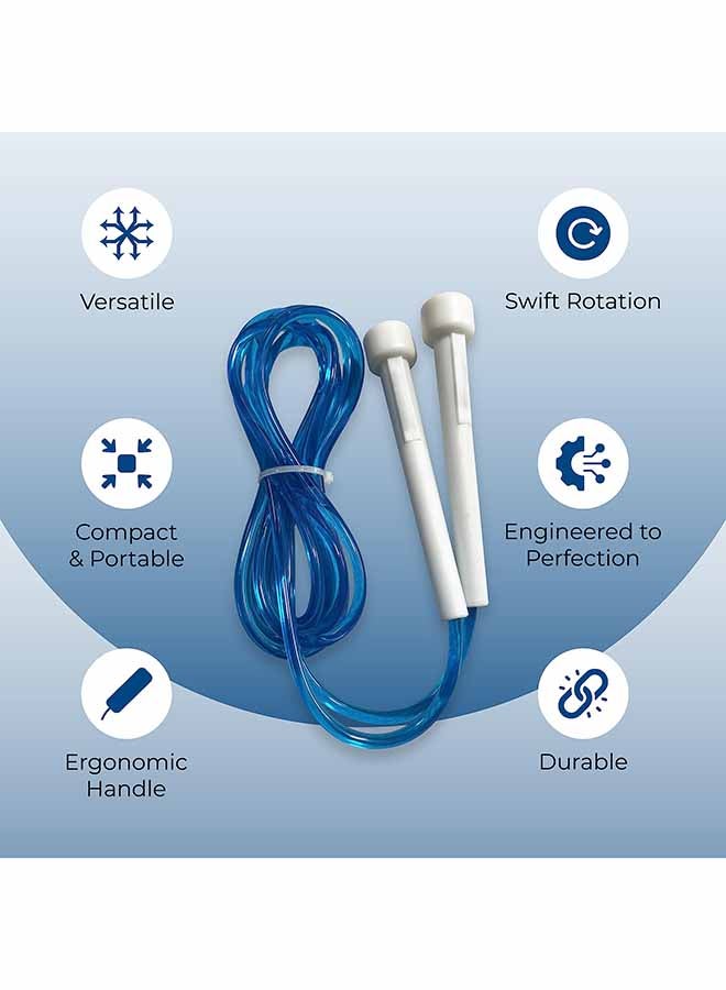 anythingbasic. Ab. German Technology Tangle Free Skipping Rope with Compact Design | Blue | Material : Rubber and Foam | Speed Rope is Ideal for Speed Jumping, Boxing, Cardio Endurance for Men and Women  - Image 5