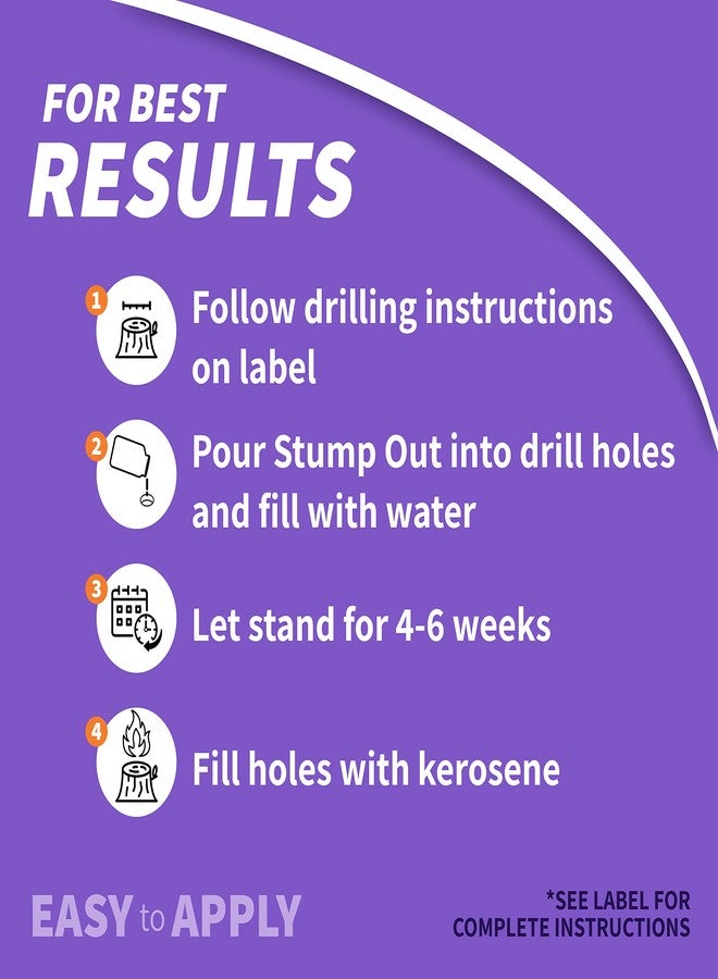 بونيد حبيبات بونيد لإزالة جذوع الأشجار، حبيبات لإزالة جذوع الأشجار بنفسك في المنزل، وزن 1 رطل. تركيبة سريعة المفعول للاستخدام الخارجي - Image 4