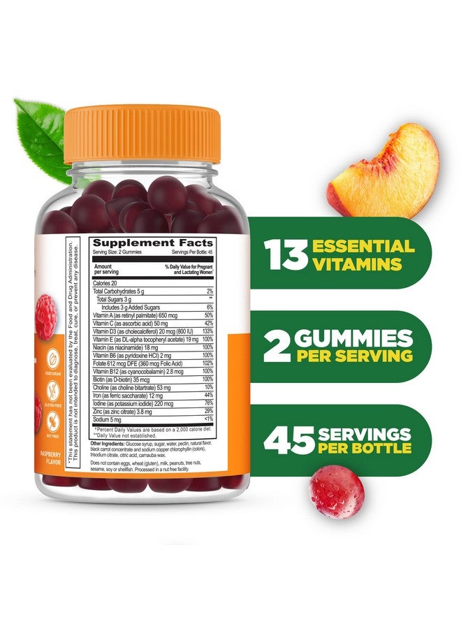 Lifeable Prenatal Multivitamin with Iron and Choline | Great Tasting prenatal Vitamins for Women | Vegetarian Non-GMO prenatal Gummies | 90 Gummies - Image 2