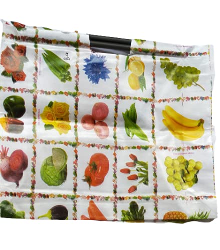 advancedestore Reusable Vegetable Cloth Bag with 6 Pockets for Purchase Vegetables, Provision and More with Size 47x55 cms Pack of - 2 - Image 3