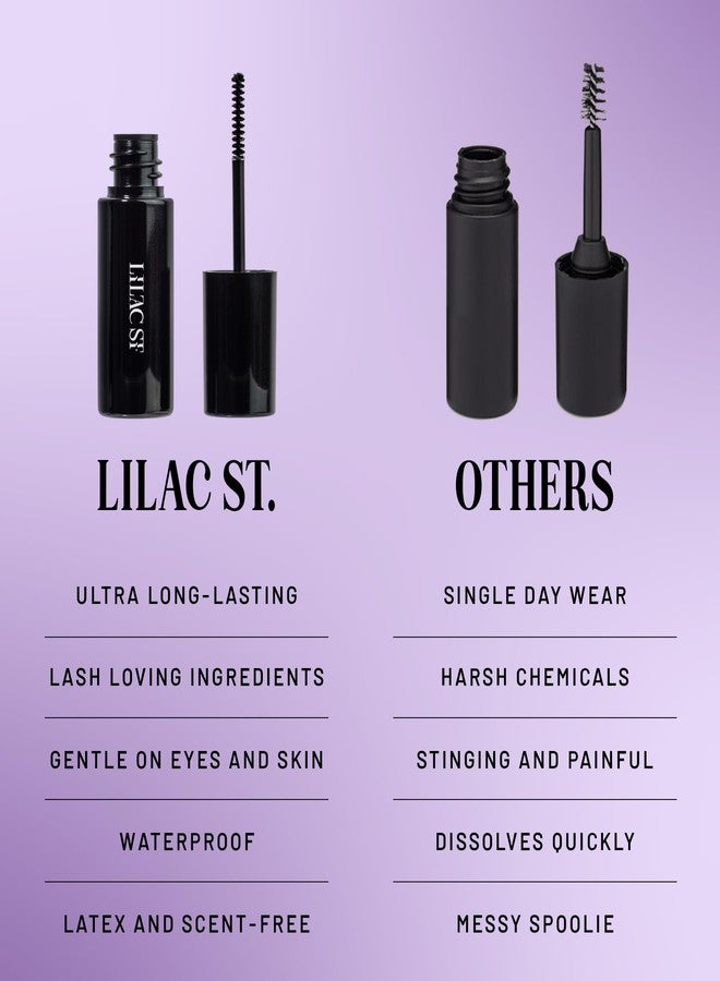 Lilac St. Lilac St - Eternal Bond (Black) - Lash Cluster Glue - Mini Mascara Wand Applicator - Strong & Flexible Hold - Waterproof - Sensitive Eyes Safe - Cruelty Free, Vegan, Women Founded - 0.07 fl oz - Image 3