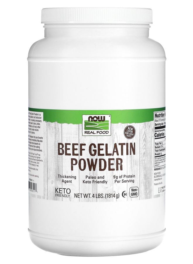 now Real Food Beef Gelatin Powder 4 lbs (1814 g)