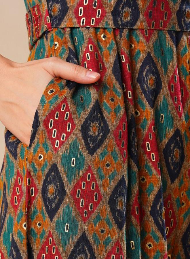 جلو باص جمبسوت بأرجل واسعة بفتحة رقبة وبطبعة متعددة - Image 5