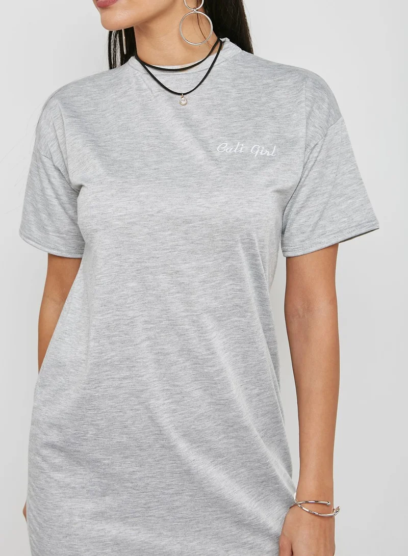 Missguided Cali Girl Oversized Tshirt Dress