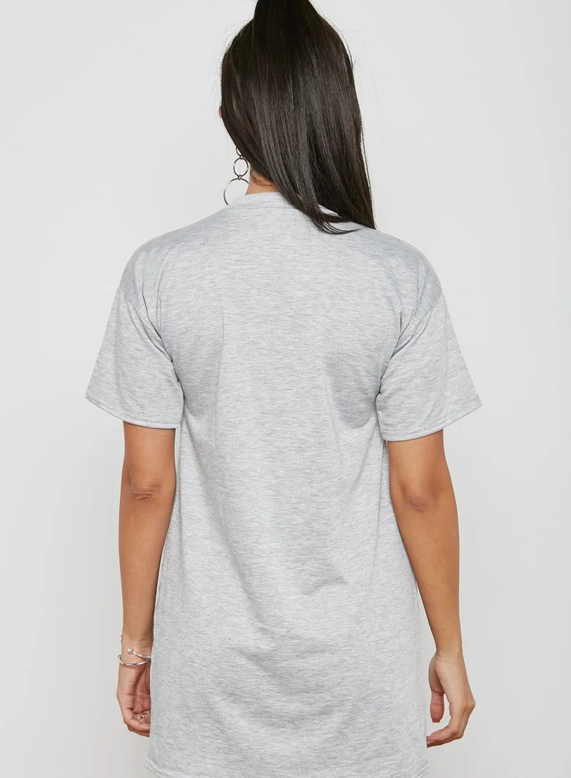 Missguided Cali Girl Oversized Tshirt Dress