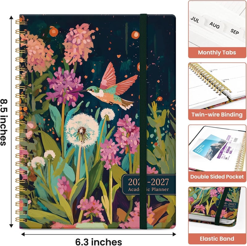 Taja Planner 2026-2027, Academic Year Monthly and Weekly Calendar Planner, Jul 2026 - Jun 2027, Hardcover Teacher Student Planning Agenda book with Tabs, Perfect for School Office Supplies, 6.3" x 8.5 - Image 4