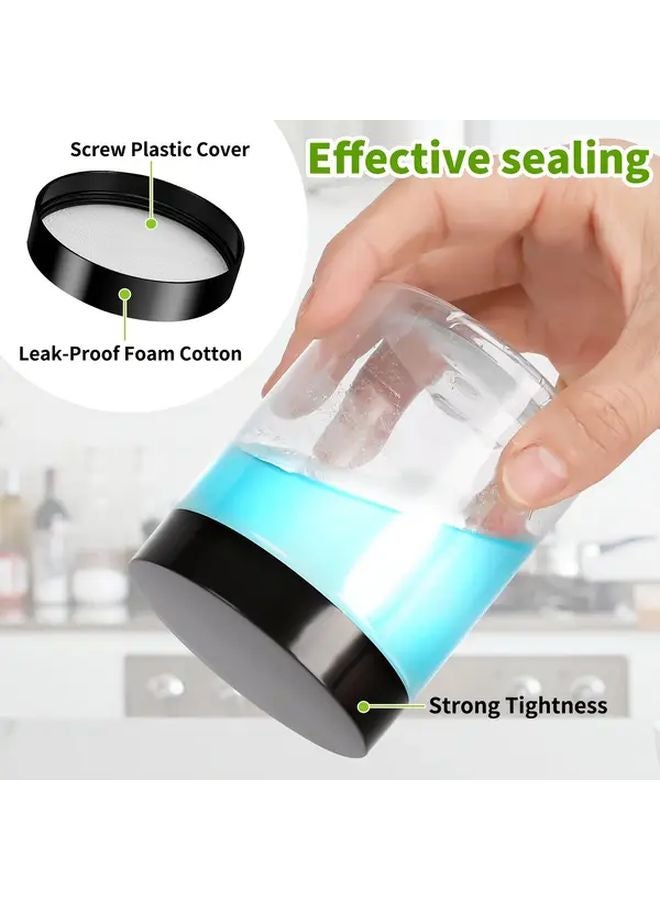 6pcs 8.5oz Plastic Cans With Lids Transparent Slime Containers Wide Opening Storage - Image 4