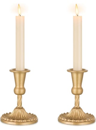 Gold Candle Holders Brass Candlestick Holders: 2 Pcs Taper Candle Holders, Candle Holders for Candlesticks Tapered Gold Candle Holders Wedding Party Chrismas Mantel Home Decor - pzsku/Z93DD5493A555C2A9AE3AZ/45/1745176480/2fdbb6db-2a2c-4c06-8a11-bc88c771f4ae