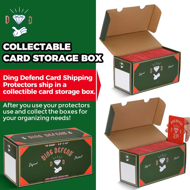 Storage Standard 110 Pack Ding Defend Trading Card Mailing Protectors Hard Plastic Card Slab - Diamond Hands Guard Packaging Pads for Collectible Cards, Shipping Supplies & Hobby Supplies - 3.5 x 4.5 Inches - Image 3