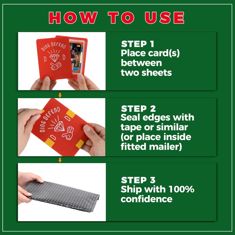 Storage Standard 110 Pack Ding Defend Trading Card Mailing Protectors Hard Plastic Card Slab - Diamond Hands Guard Packaging Pads for Collectible Cards, Shipping Supplies & Hobby Supplies - 3.5 x 4.5 Inches - Image 5