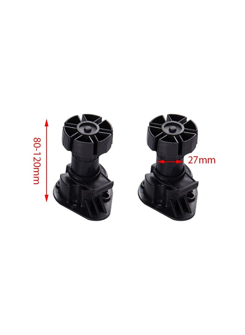 SYOSI Cabinet Foot Plastic Height Furniture Cupboard Leg Adjustable Feet for Kitchen Bathroom Cabinet 80-120mm (6 Pcs)  - Image 2