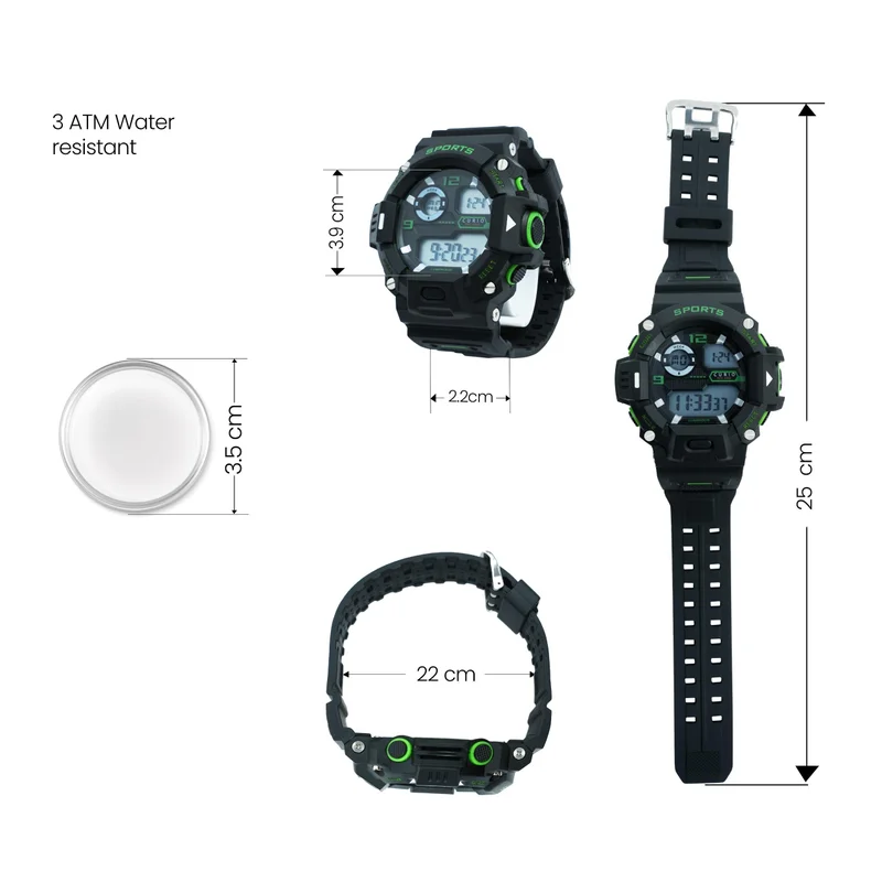 Curio  Kids's Plastic Digital Watch CU-2131G-6 - 35 mm  | Best Price UAE