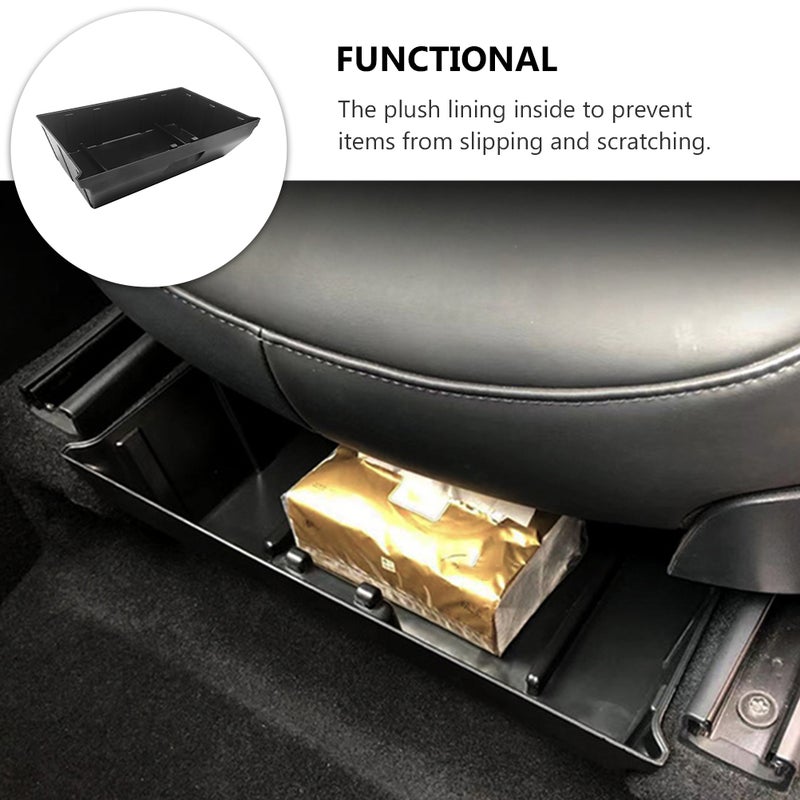 🚗 صندوق تخزين تحت المقعد لتنظيم السيارة أسود 4 قطع - Image 5