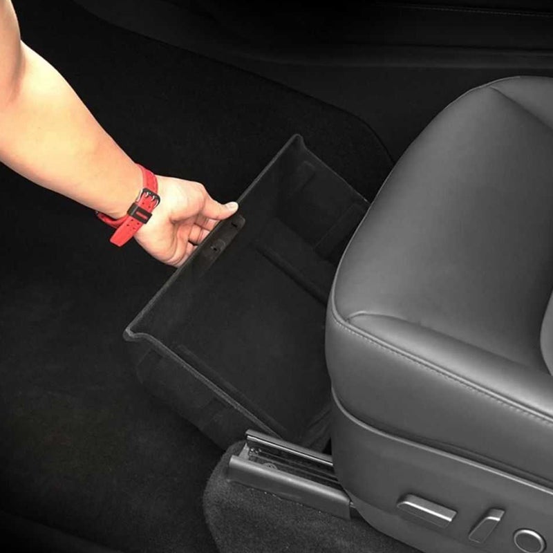 🚗 صندوق تخزين تحت المقعد لتنظيم السيارة أسود 4 قطع - Image 3
