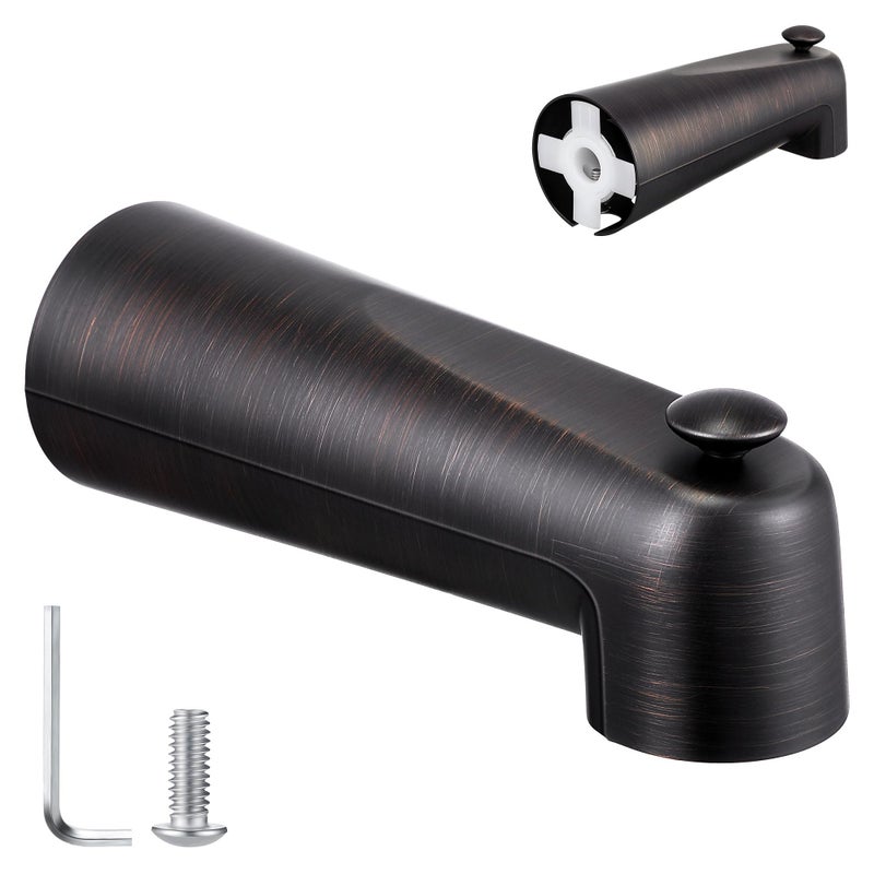 Enhon 7 Slip on Tub Spout with Diverter Compatible with Moen 3839Moen 3853 Bathtub Diverter Spout Fits 12 Copper Water Tube58 Diameter 532 Hex WrenchClassicOil Rubbed Bronze1 Pack - Image 2
