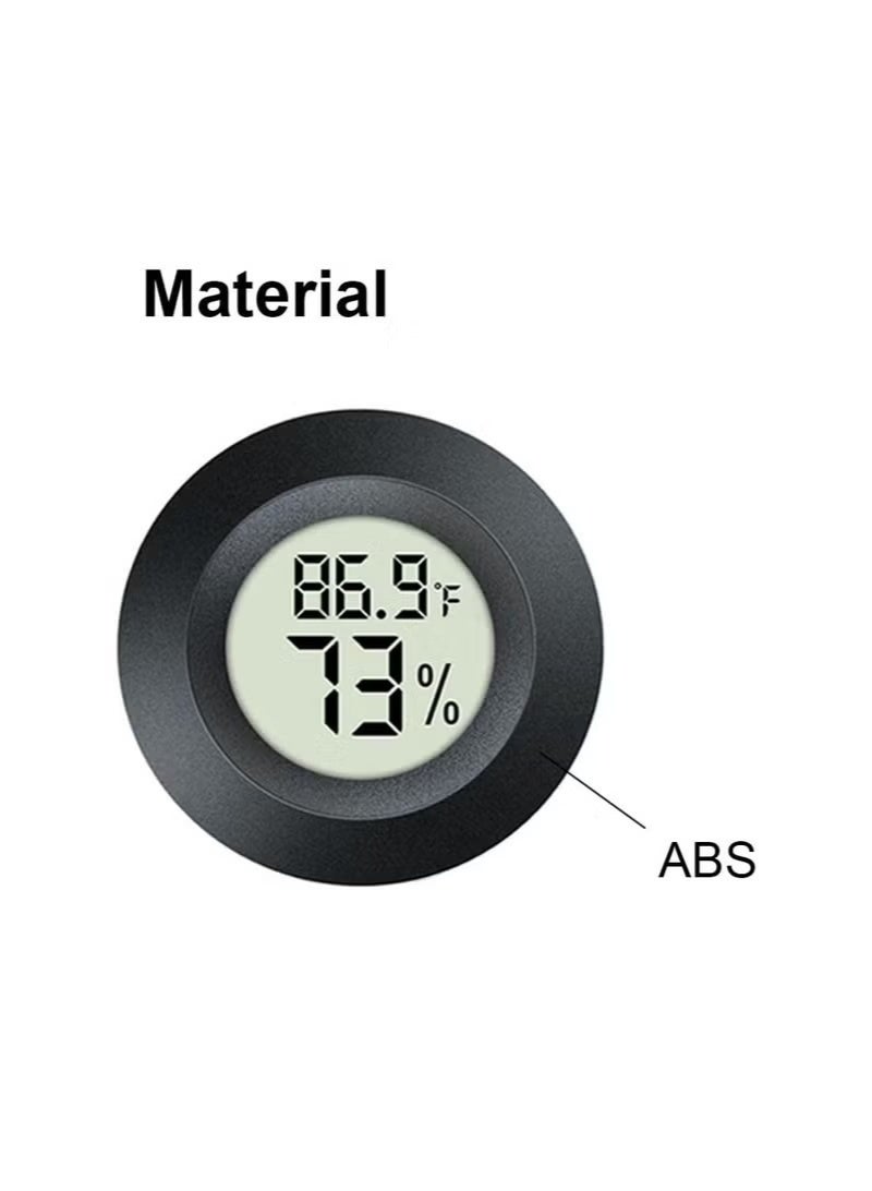 Electronic Temperature and Humidity Meter Crawling House Thermometer2-Pack Mini Hygrometer Thermometer Digital LCD Monitor Indoor/Outdoor Humidity Meter Gauge Temperature for Humidifiers Dehumidifiers Greenhouse Reptile Plant Humidor Fahrenheit(℉) or Celsius(℃) - Image 2