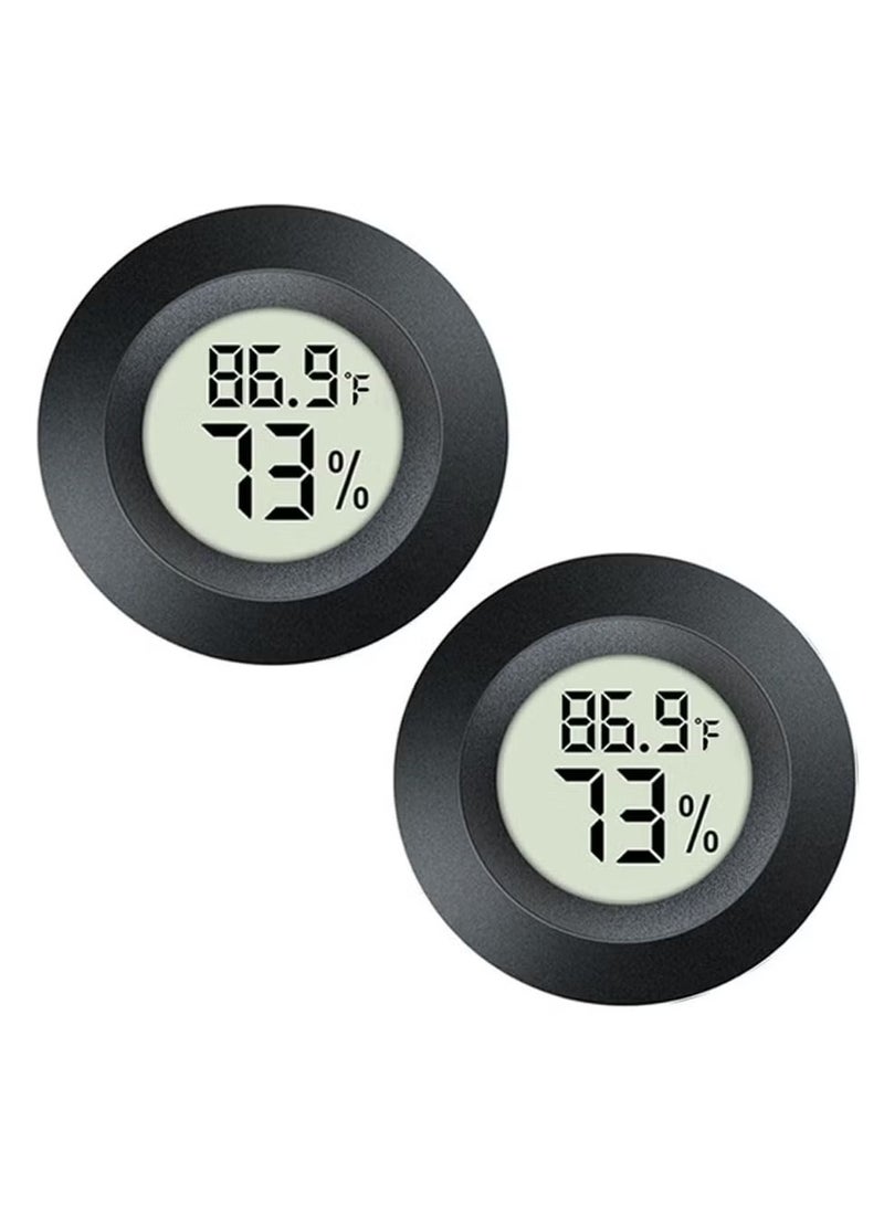 Electronic Temperature and Humidity Meter Crawling House Thermometer2-Pack Mini Hygrometer Thermometer Digital LCD Monitor Indoor/Outdoor Humidity Meter Gauge Temperature for Humidifiers Dehumidifiers Greenhouse Reptile Plant Humidor Fahrenheit(℉) or Celsius(℃) - Image 1