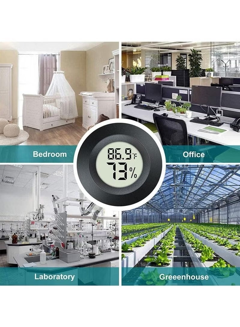 Electronic Temperature and Humidity Meter Crawling House Thermometer2-Pack Mini Hygrometer Thermometer Digital LCD Monitor Indoor/Outdoor Humidity Meter Gauge Temperature for Humidifiers Dehumidifiers Greenhouse Reptile Plant Humidor Fahrenheit(℉) or Celsius(℃) - Image 4