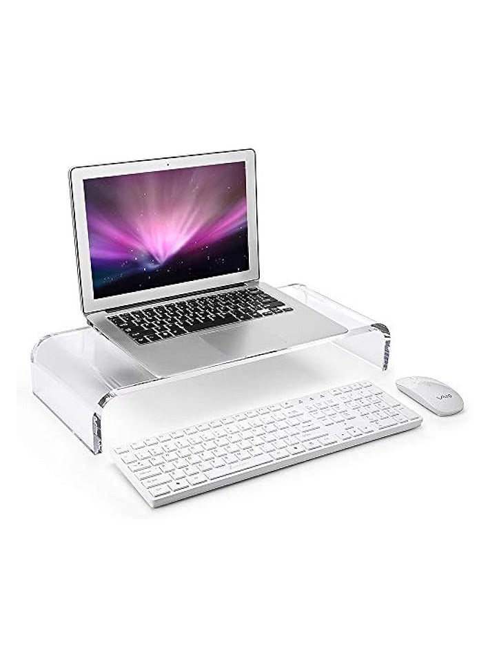 PROMASS Acrylic Monitor Stand Clear Monitor Riser Laptop/PC/Multimedia Monitor Stand for Home Office (38x20x10CM) - Image 2