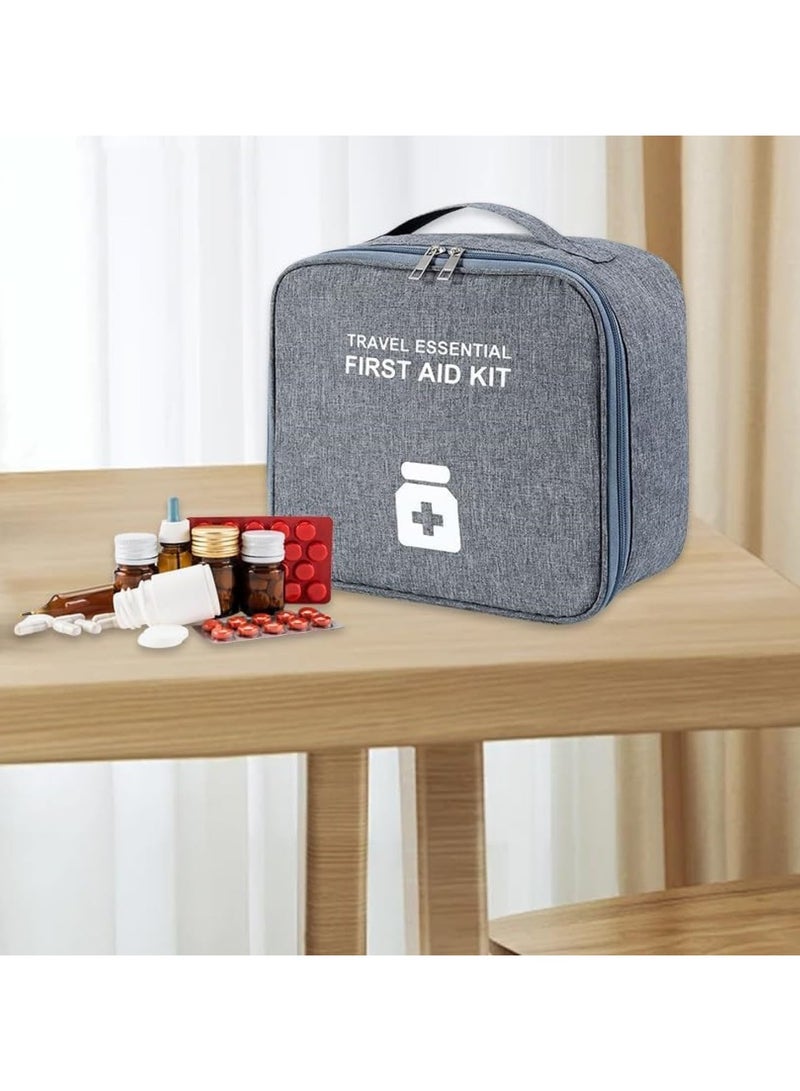 Travel Pharmacy Bag, Waterproof Medicine Storage Bag, Grey - Image 4