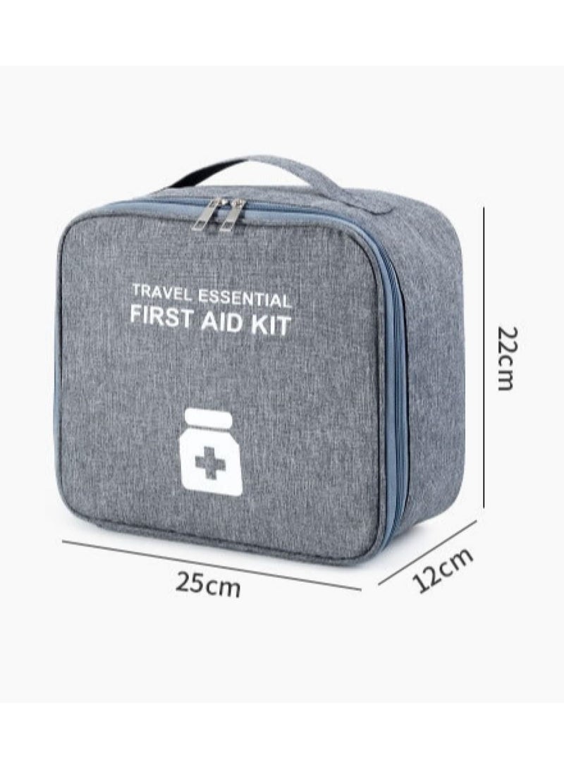 Travel Pharmacy Bag, Waterproof Medicine Storage Bag, Grey - Image 2