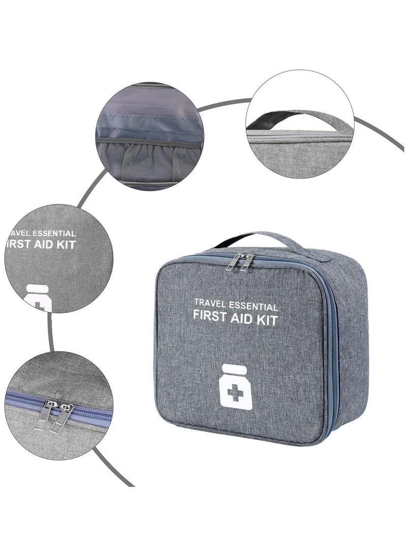 Travel Pharmacy Bag, Waterproof Medicine Storage Bag, Grey - Image 3