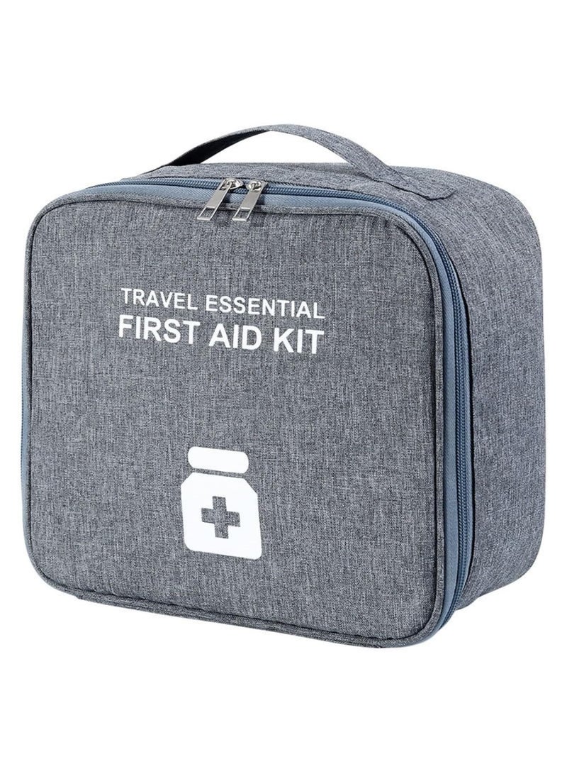 Travel Pharmacy Bag, Waterproof Medicine Storage Bag, Grey - Image 1