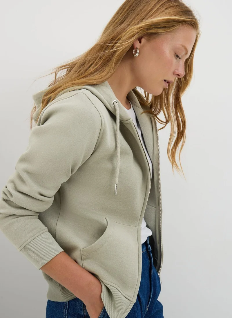 Matalan Sage Green Zip Up Hoodie