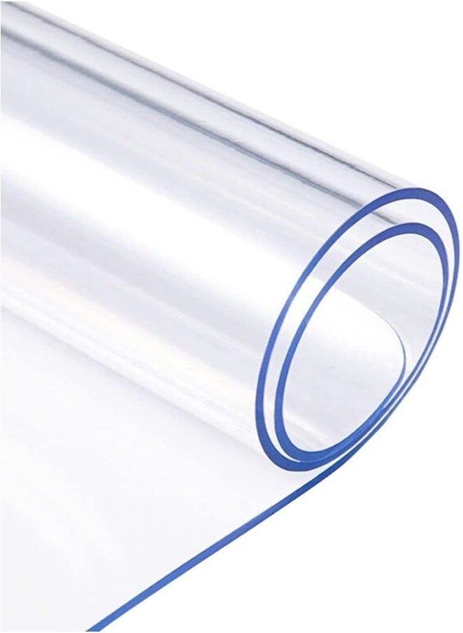 Joybos Clear Table Protector,1.5mm Thick Rectangular Clear Desk Pad Mat,Plastic Table Cover,PVC Clear Desk Cover Protector,Non-Slip Desk Pad, Table Protector For Dining Room Table,Office - Image 1