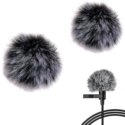 CLAPONE Microphone Wind Muff Windscreen for Lavalier Lapel Microphones – Outdoor Dead Cat Cover for Wind Noise Reduction – Compatible with Most Lapel Mics (Brown, 2 pcs 5mm -10 mm) - Image 1