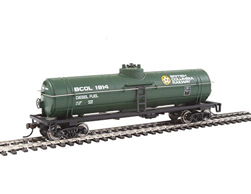 Walthers Trainline Tank CarReady to RunBritish Columbia Railway Green Yellow White Dogwood Logo 9311441 HO Scale Model Railroad Freight Model - Image 1