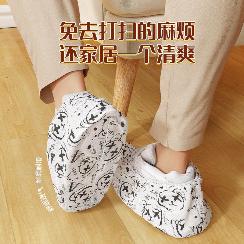 Shoe Cover Household Thickened Wear-Resistant Non-Woven Fabric Indoor Disposable Computer Room Special Student Guest Foot Cover Repeated Use - Image 5